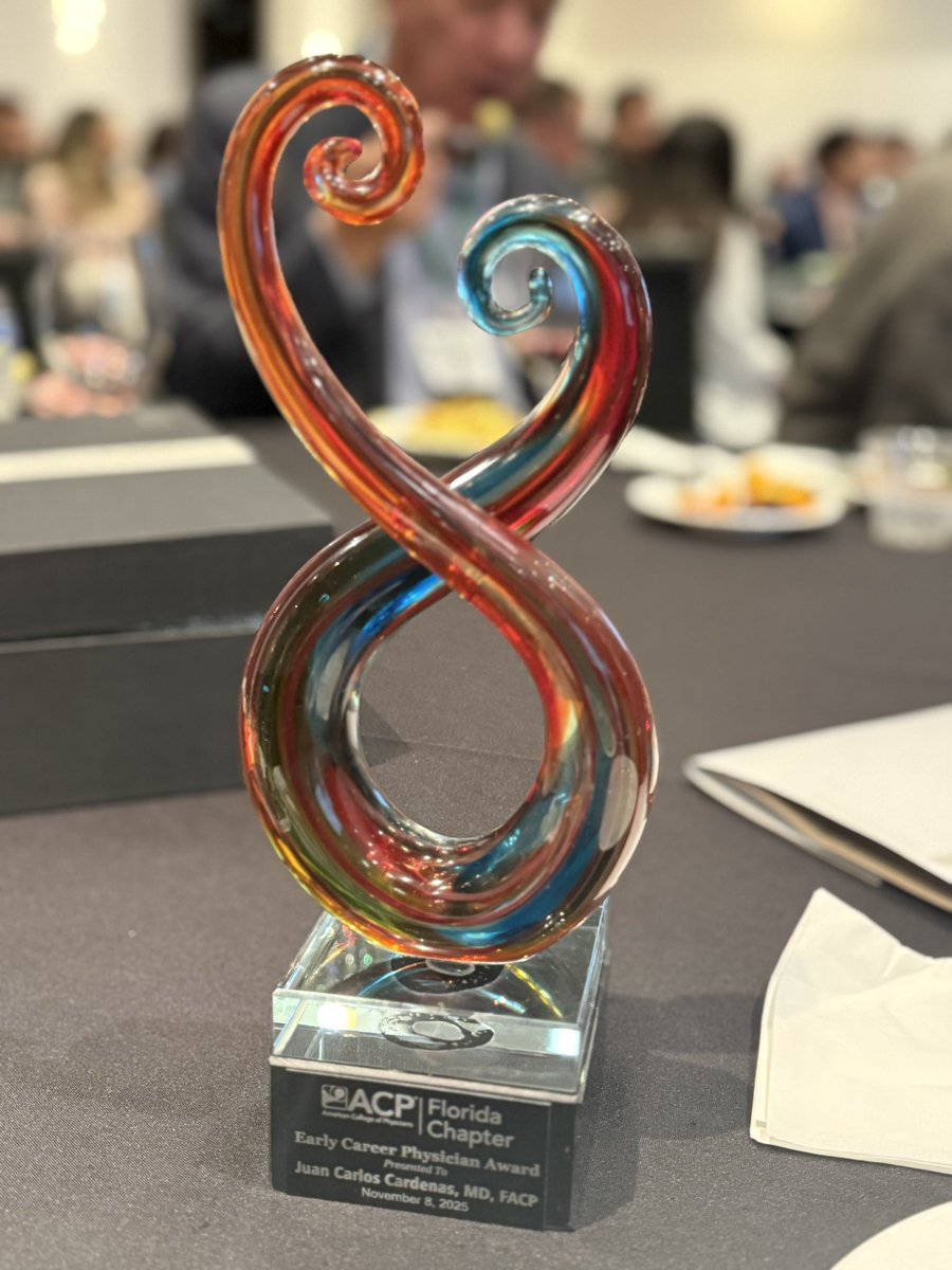Grateful to receive the 2025 Early Career Physician Award from the ACP Florida Chapter! Even more rewarding, our team also won the Early Career Poster Contest! A night to remember in Orlando… <a href="/ACPFLchapter/">ACP - Florida Chapter</a> <a href="/MayoGIMFL/">Mayo Clinic GIM Florida</a>