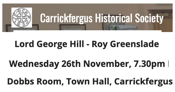 In 1830, Lord George Hill was elected MP for Carrickfergus. But what happened to him after that? I'll be drawing on my book, The Peer, the Priests and the Press, to talk about his life as a landlord and as the husband of two of Jane Austen's nieces