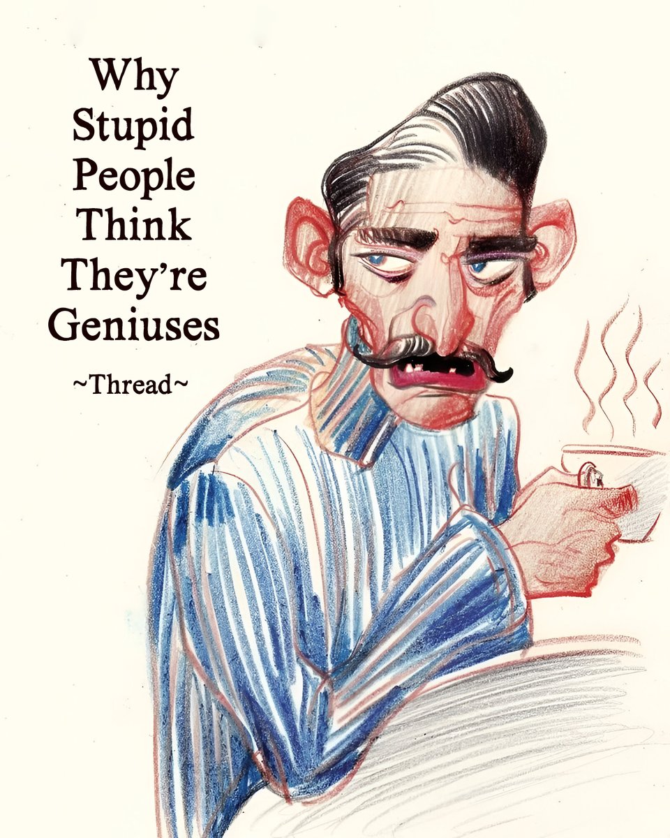 ZoltiumHQ's tweet image. Why Stupid People Think They're Geniuses

~Thread~