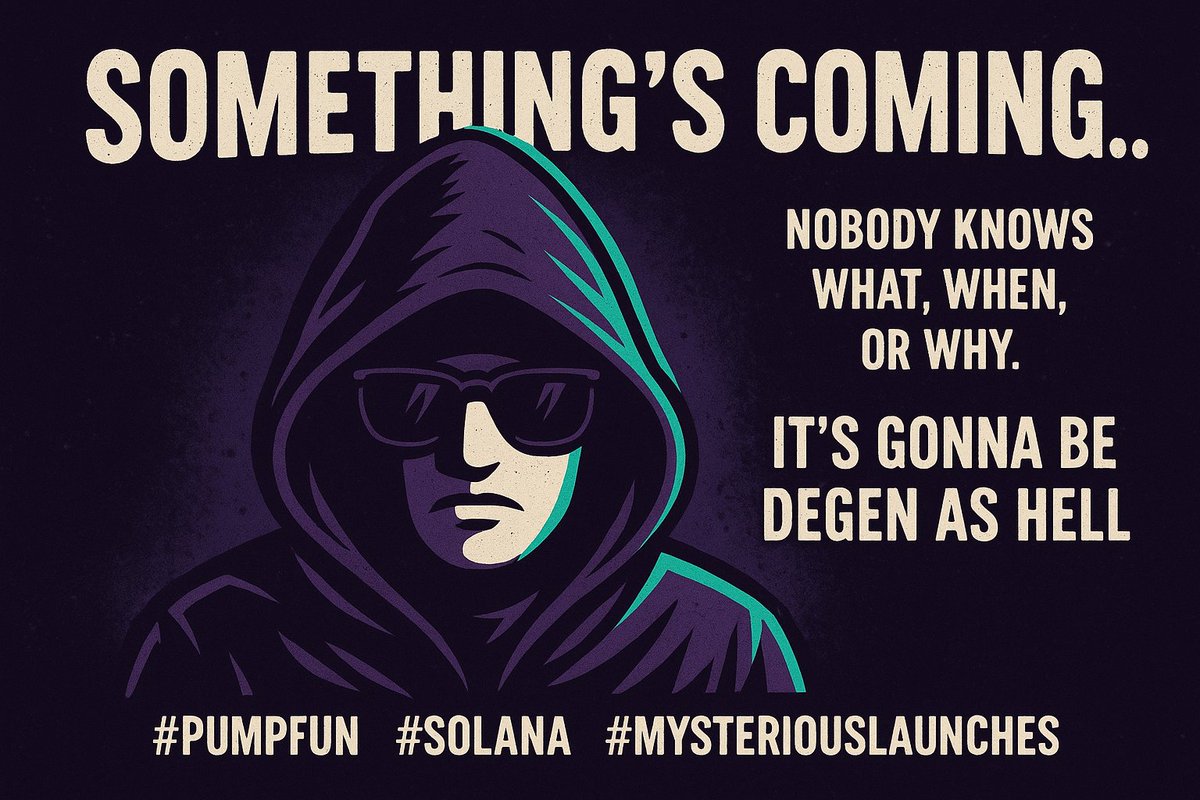Something’s coming… on <a href="/Pumpfun/">Pump.fun</a>  nobody knows what or why.
But one thing’s for sure  it’s gonna be degen as hell 💀
#PumpFun #Solana #MysteriousLaunches