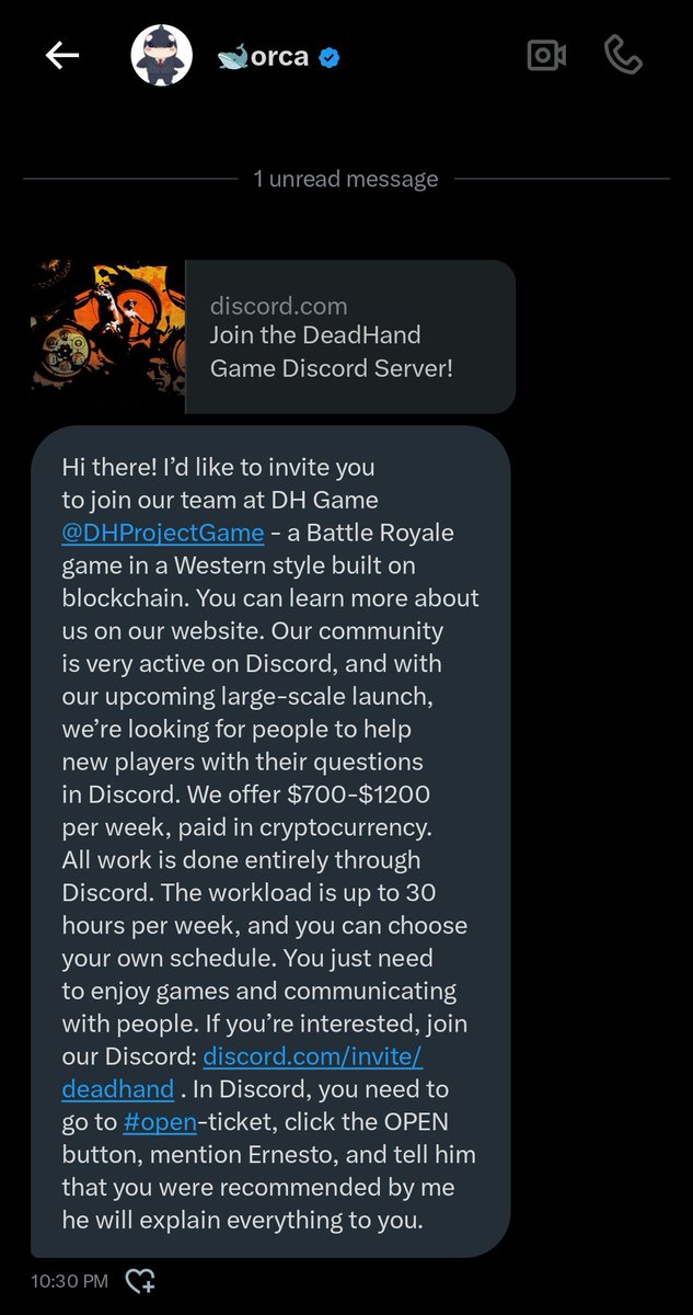 IsraelPMbah's tweet image. and they&apos;re back again. Same format, same sc@m. 

If you got a DM from @0x_arinXane or @DHProjectGame proceed with extreme caution ⚠️

• The kicker here is you have to install the game on your PC. When you try to install it, it keeps failing. 

• Why? The game is the malware,…