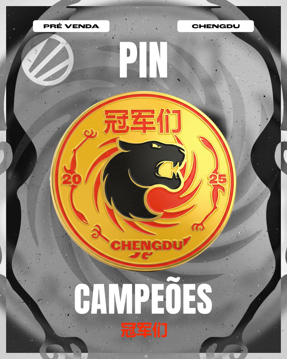 FURIA's tweet image. Mais um troféu, mais um Pin colecionável pra vocês 🔥🫵
GARANTA AGORA SEU PIN CAMPEÃO CHENGDU 🇨🇳 
🔗 furia.gg