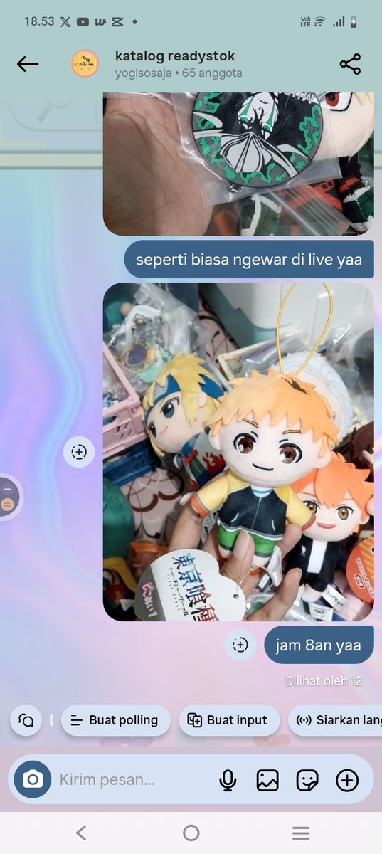 yogisosaja's tweet photo. WTS merch anime original (bukan thrift/preloved)
firsthand JP🇯🇵

katalog ready stock dan pemberitahuan LIVE shopee agar masuk ke notifikasi hp kalian, bisa gabung grub di instagram ya, linknya ➡️ https://t.co/lGPQb4aH6x
follow akun shopee ➡️ https://t.co/hcVmc3uopn

#warunganime https://t.co/tV6vzEUEsf