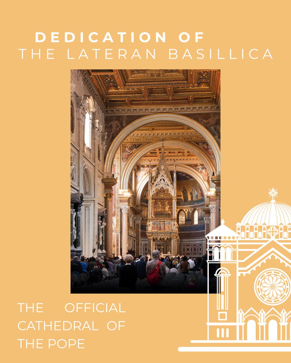 StClement's tweet image. Today we celebrate the Dedication of the Lateran Basilica, a symbol of the unity of the universal Church. May we all work together in faith, love, and service, living as one Body in Christ. #ChurchUnity #LateranBasilica #FaithInAction