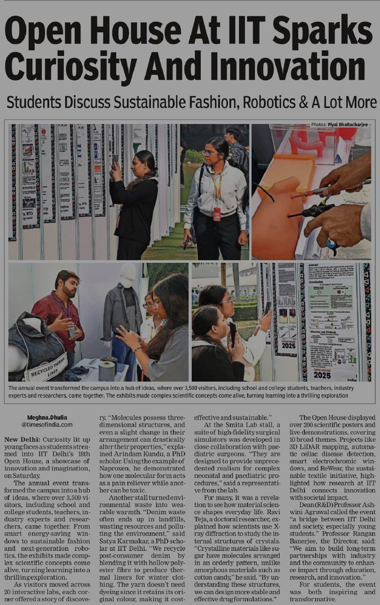 iitdelhi's tweet image. #IITDelhi #Open_House inspires students with innovations in science and technology 
via- @TOIIndiaNews timesofindia.indiatimes.com/city/delhi/iit…