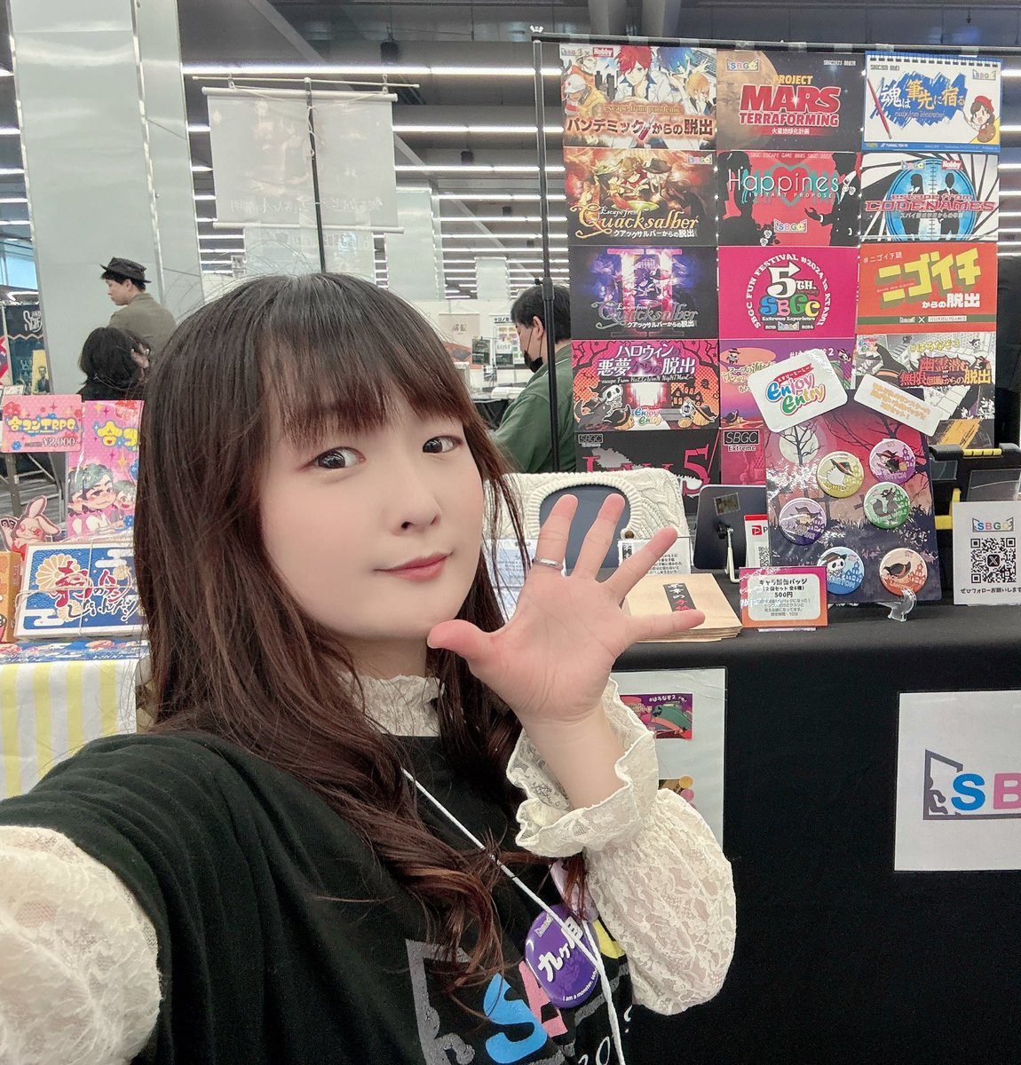 chibimari0822's tweet image. #ナゾトキマーケット

#SBGC ブース売り子さんでした✨
ゲットしてくださった皆様、会いに来てくださった皆様、ありがとです！

たくさんの方にお手に取っていただけてお会いできて凄く嬉しかったです♡楽しかったー！

楽しいブースばかりで幸せ空間だった(笑)

また次回SBGC公演でお会いしましょう✨