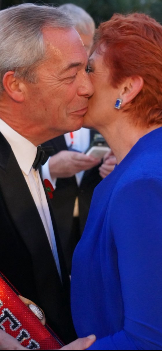 The Faragist infection in Australian politics now has definitive causal diagnosis &gt; Pauline Hanson and Nigel Farage meet at Mar-a-Largo. Fear, racist dog whistling re “mass” migration backed by Gina, Advance, IPA, Abbott, the Murdochs, Hastie, Canavan, Barnaby Beetrooter, Howard.