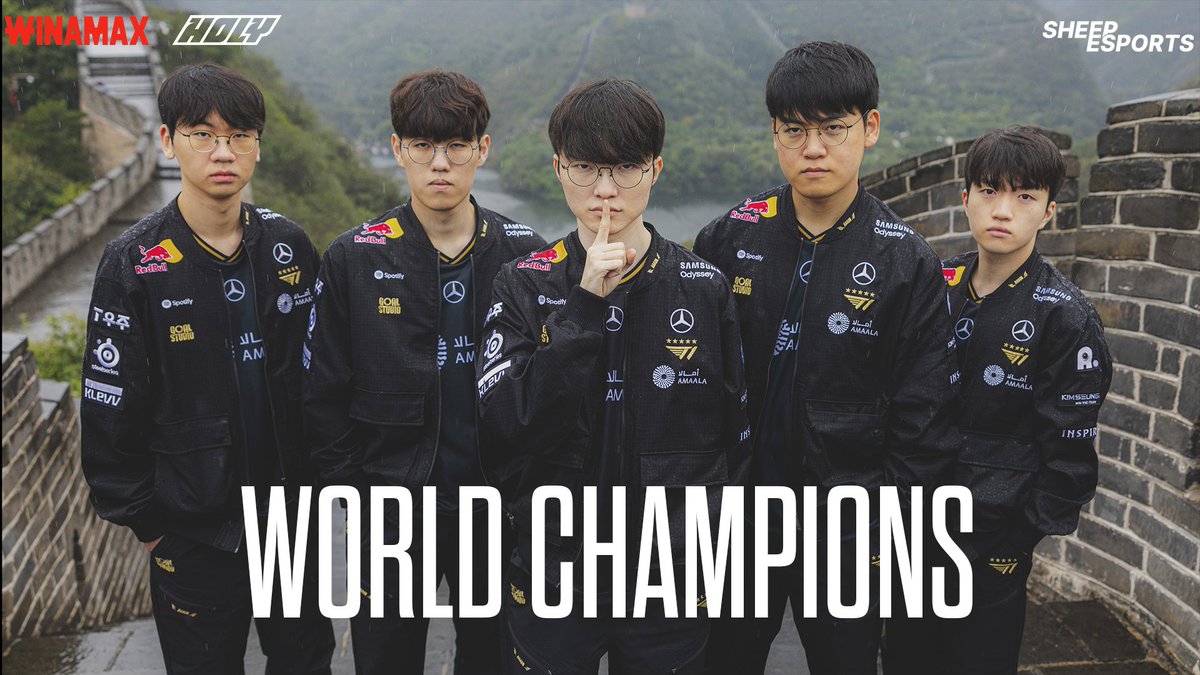 Sheep_Esports's tweet image. T1 🇰🇷 ARE THE 2025 WORLD CHAMPIONS