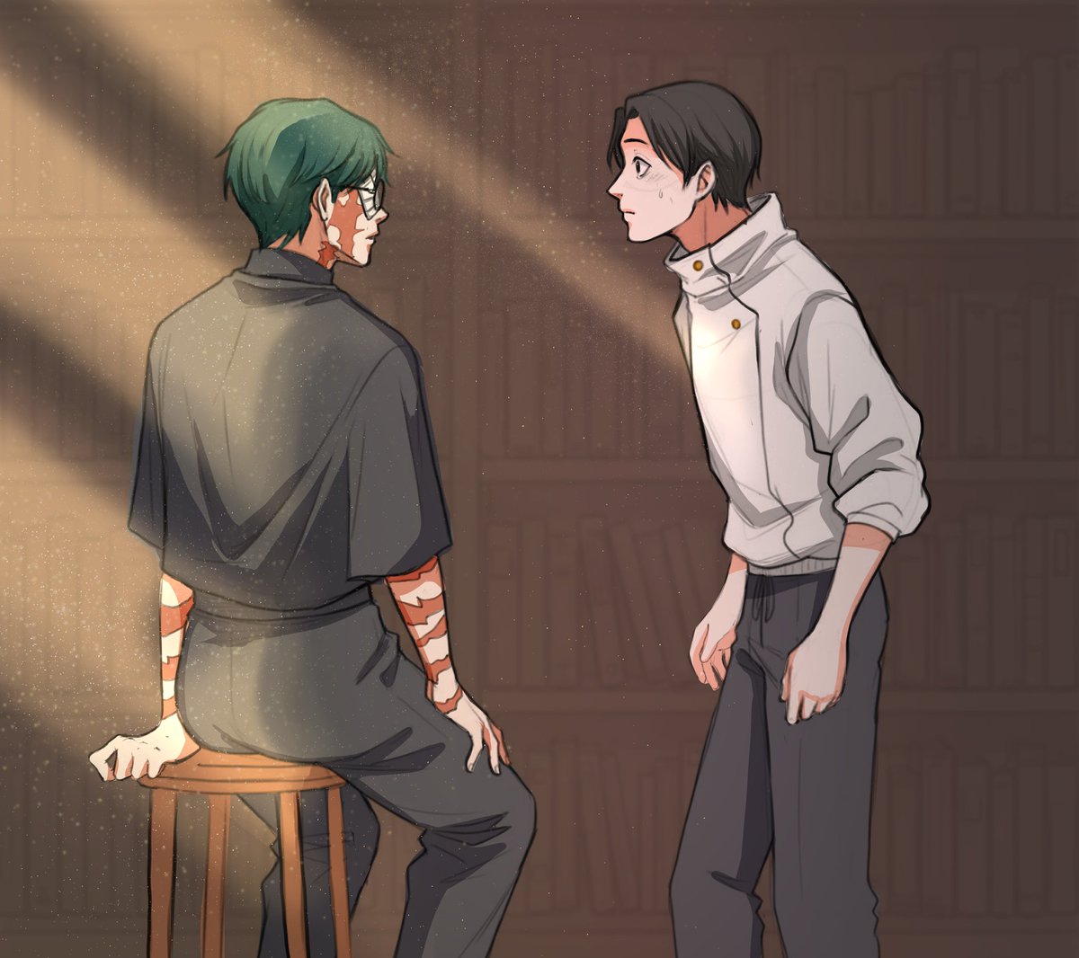 Jjk spoiler???

Saw people saying this was a romantic shot... I thought it could use a little more romantic vibe, so I added some. ✨
#yutamaki