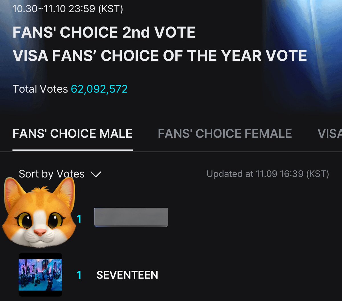 TIED EARLY TODAY, CARATS! CONTINUE DROPPING VOTES FOR SEVENTEEN! LETS TRY TO TAKE THE LEAD NOW! 🙇🏻‍♀️

🔗share.mnetplus.world/2025-mama?miss…

#2025MAMAVOTE #SEVENTEEN