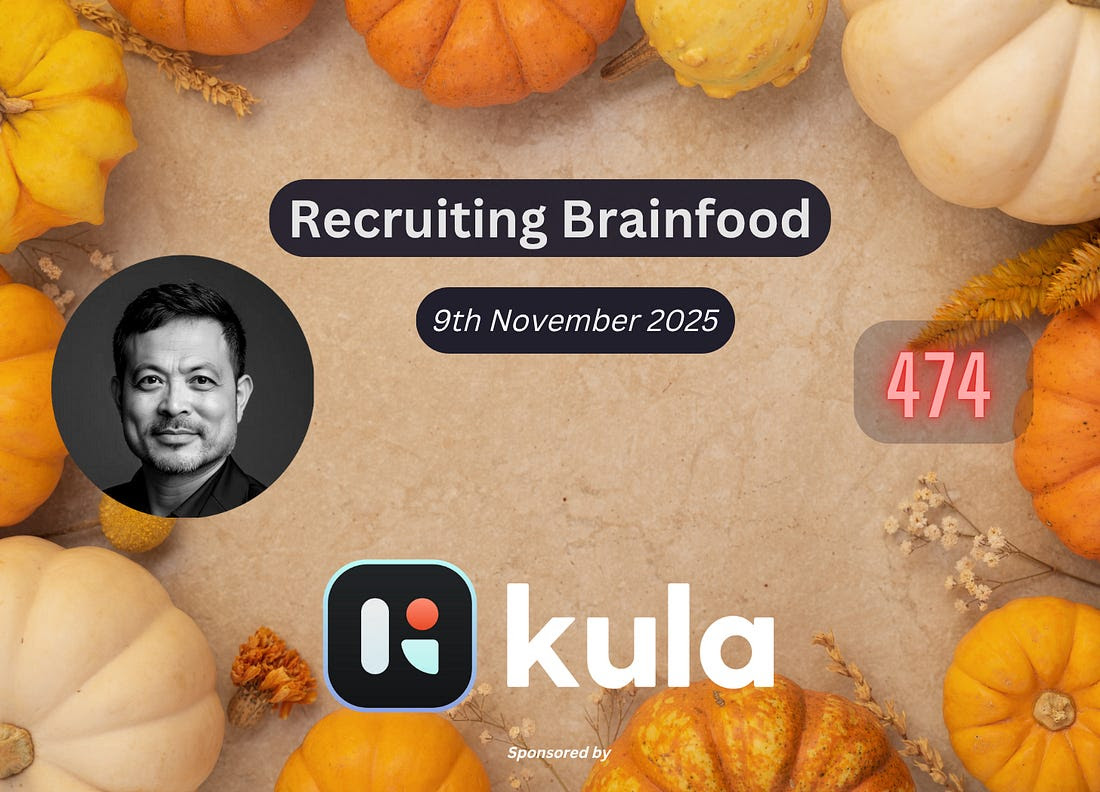 HungLee's tweet image. Recruiting Brainfood - Issue 474
recruitingbrainfood.substack.com/p/recruiting-b…

Remote Work Index, Quality of Hire Index, Boolean Search Generator, How the Dutch Invented Capitalism, a non-partisan overview of China&apos;s 15th 5 year plan and Recruiting&apos;s last generation...