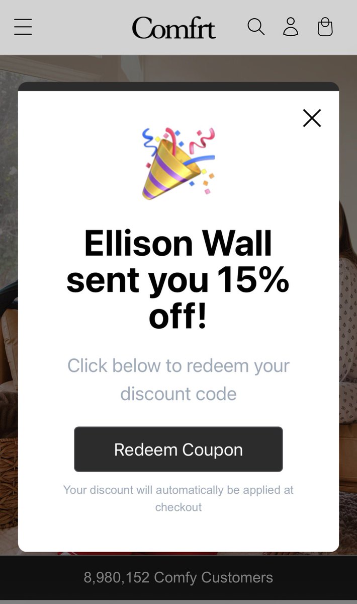 I’m now a Comfrt ambassador, any products/clothing that you buy from there store or off the TikTok shop you will get 15% off from me if you use my ambassador link??!
