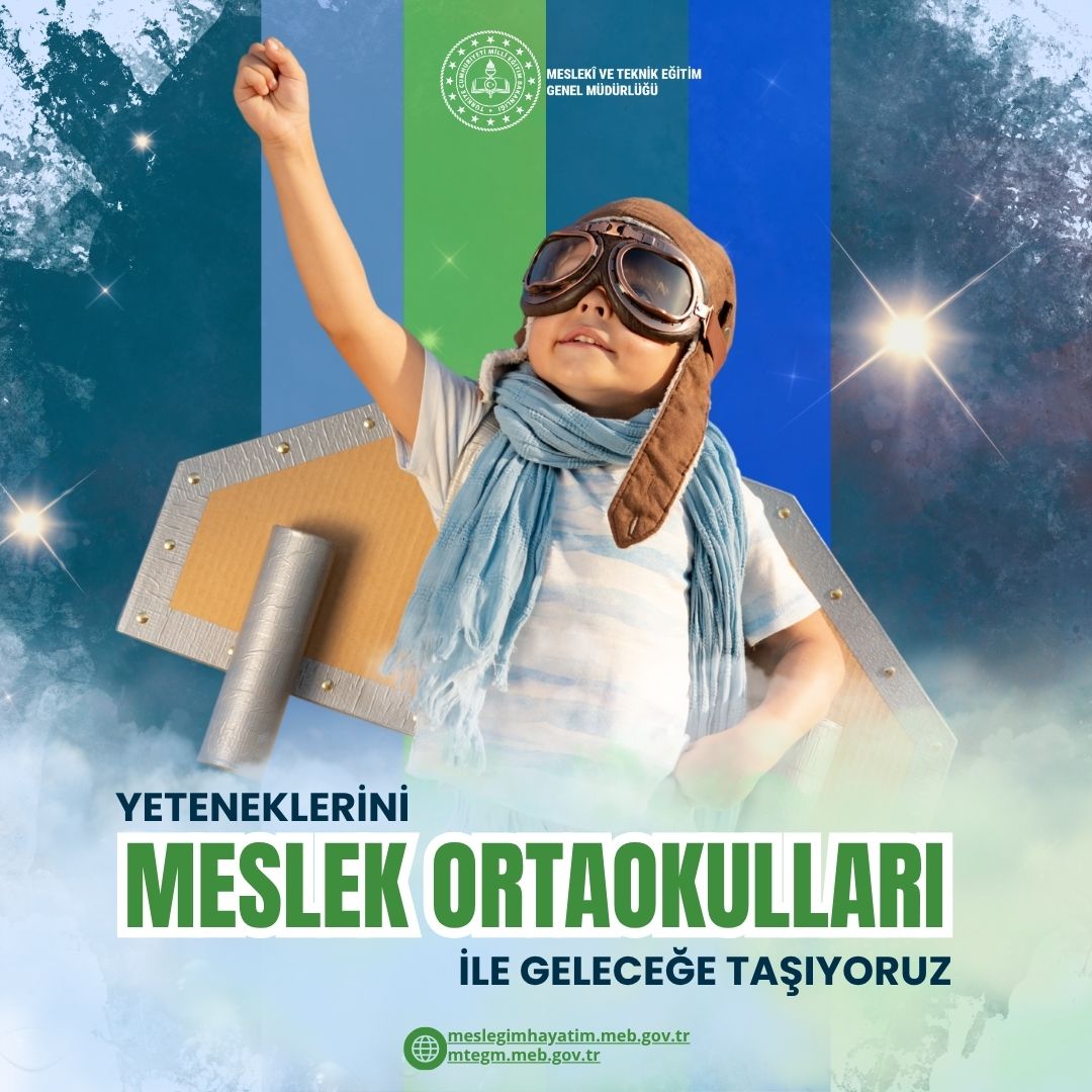 📌Sevgili Gençler,

✨️Yarının gücü, bugünün becerilerinde gizli!

💫 İçindeki potansiyeli keşfet, yeteneğini erken yaşta mesleki bilgiye dönüştür. 

​🌐 Detaylı Bilgi: mtegm.meb.gov.tr

​#GelecekSenin #MeslekiEğitim #MTEGM