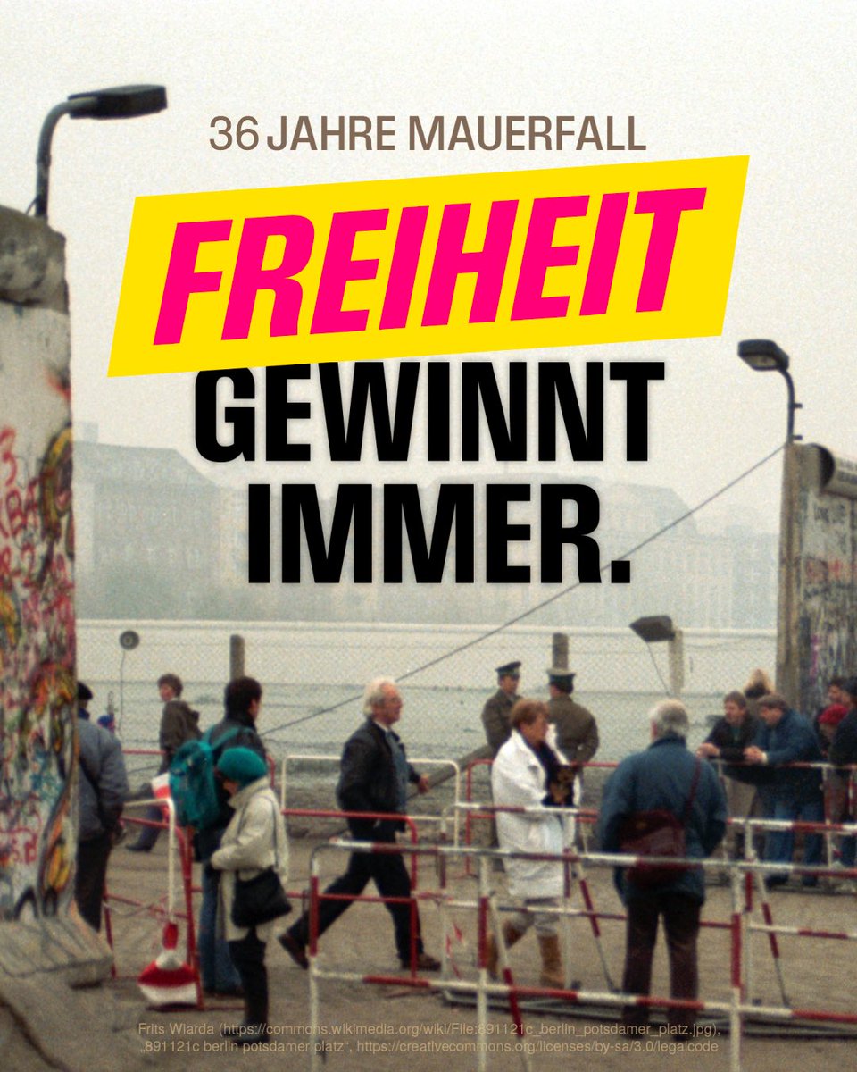 fdp's tweet image. Der Freiheitswille der Menschen im Osten, ihr Mut und ihre Besonnenheit waren entscheidend für den #Mauerfall. Doch Freiheit ist weder eine Selbstverständlichkeit noch ein Besitzstand. Sie muss geschätzt und immer wieder aufs Neue verteidigt werden.
