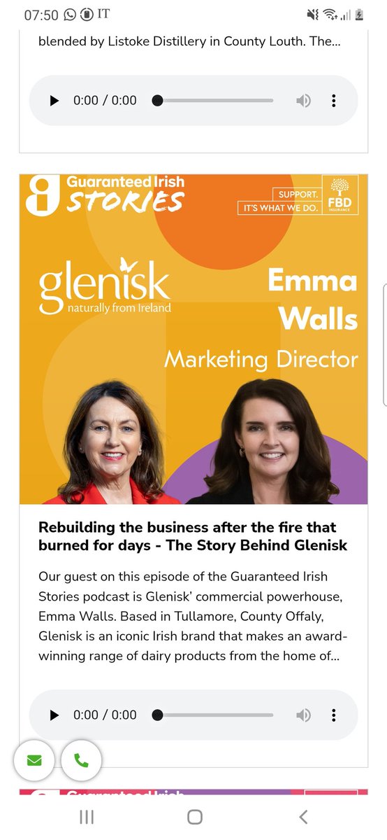 #LCBusiness 
Dozens of fantastic podcasts can be found at the link below and played directly from the website of "Guaranteed Irish". They generally last 30 minutes. The history of the business is usually described along with issues relating to financing, marketing and