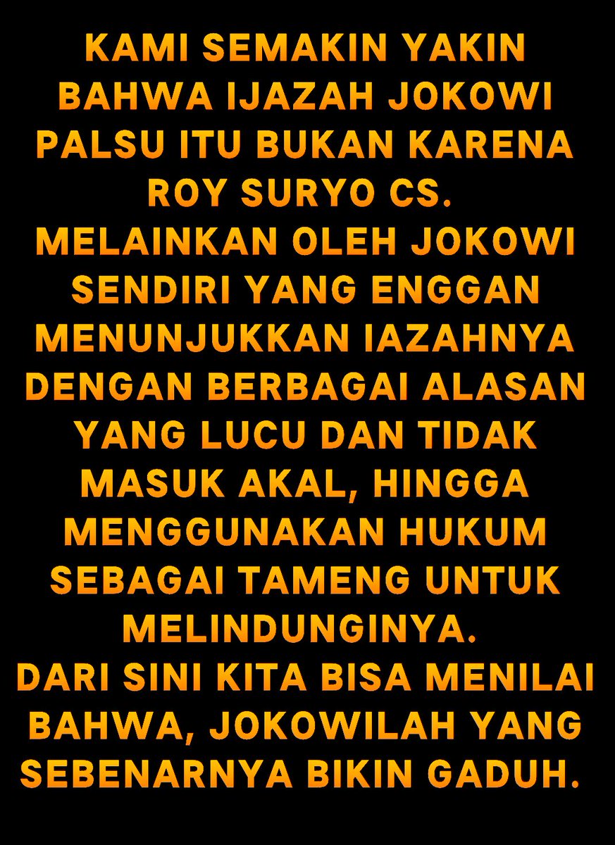 #RakyatMonitor
#KamiBersamaRoySuryoDkk
#WeStandWithRoySuryo
#SaveRoySuryoDkk
#AdiliJokowi