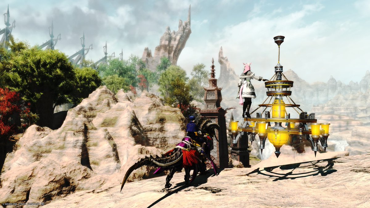 h_x_ff14's tweet image. 紅蓮エリアのお散歩してきました⛰️
道中のトリプルトライアドNPCに悪態をつきながら(笑)