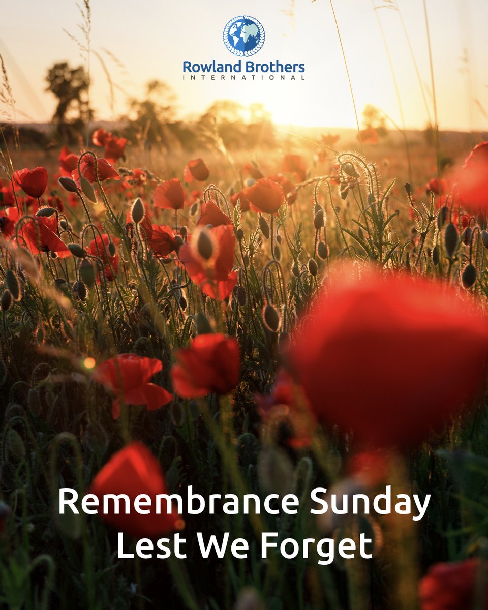 Every year on Remembrance Sunday, we pause to reflect on the bravery and sacrifice of those who gave everything in service. Their legacy lives on in the peace we experience today.

#RemembranceSunday #LestWeForget #NeverForgotten #RowlandBrothersInternational