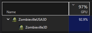 never thought I'd see the day that #ZombieVille will do 90+% on GPU usage... 😂 <a href="/MikaMobile/">Mika Mobile</a> 

I remember playing the OG on my iPod Touch 3rd Gen haha!