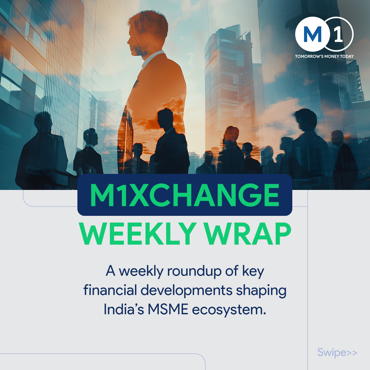 M1xchange's tweet image. In this week’s #WeeklyWrap, we spotlight key #MSME updates, from the ME-Card rollout and Jharkhand’s new MSME Bill 2025 to upcoming GST reforms. India’s MSME ecosystem is evolving toward a more digital, credit-ready future. 
bit.ly/47QVPhX,https:…,
bit.ly/47vHJnj