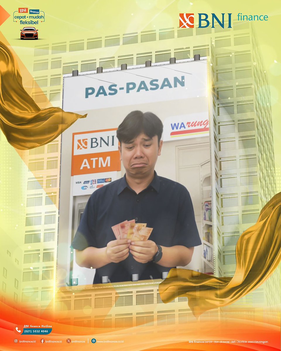 bnifinance's tweet photo. Follow akun media sosial &amp; kunjungi website resmi kami untuk mengetahui informasi terbaru tentang kami.
•
IG: https://t.co/4clb2AZIcQ
FB: https://t.co/4clb2AZIcQ
Twitter: BNI finance
Website: https://t.co/gvJNFdqIb2
Hotline: (021) 5032 4046
⁣•⁣
#BeliMobil
#BNIfinance
#BNIF https://t.co/zBfg1Sqx4o
