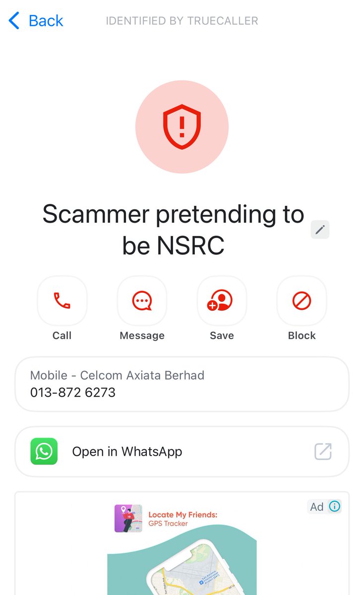Amazing, scammers now posing as NSRC (National Scam Response Centre) 😂😂