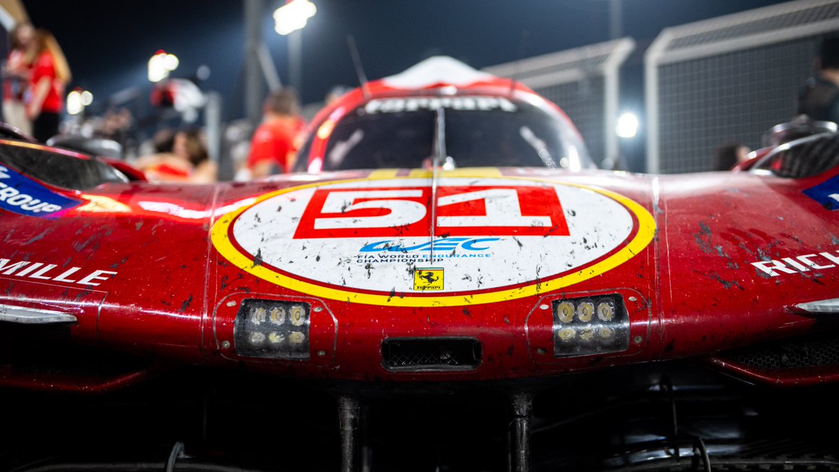 FerrariHypercar's tweet photo. The battle scars of World Champions 🏆

@AFCorse #FerrariHypercar #Ferrari499P #WEC #8HBahrain https://t.co/BqcD1KuSL0