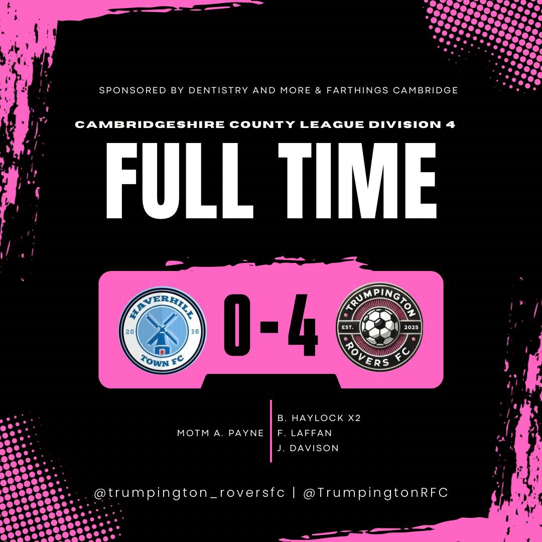TrumpingtonRFC's tweet photo. A massive win on the road and another clean sheet in the bag 👊 Focus shifts to the cup next 👀
UTR 🩷🖤 https://t.co/Qp8FMxHm0o
