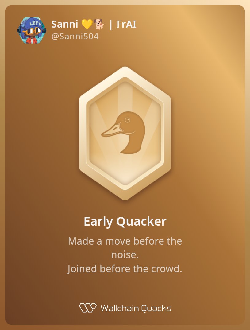 Can i get a Gm?

Are you a <a href="/wallchain/">Wallchain Quacks</a> / <a href="/spaace_io/">Spaace 🟠</a> quacker?

Lets connect, Quack 🦆