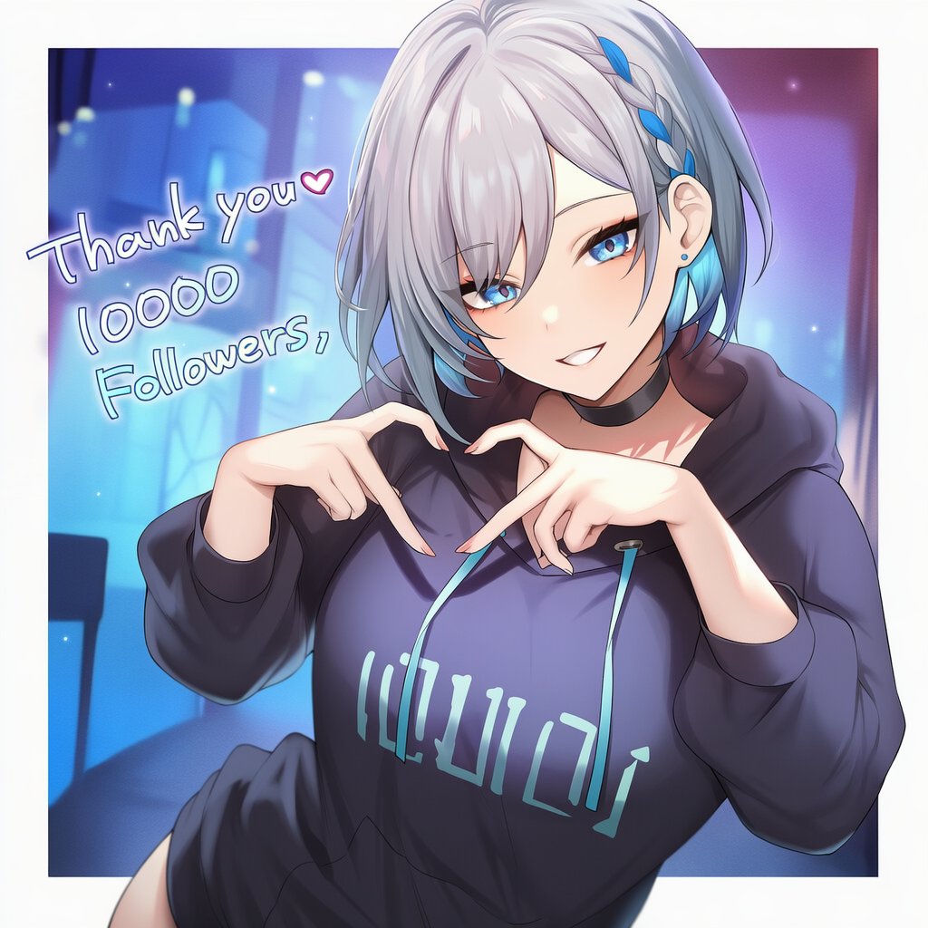 pixiv 10000フォロワー達成～～!!🎊
皆様のおかげで達成する事ができました、
今後もよろしくお願いします～～!!

10,000 followers on Pixiv!! 🎊
I've reached this milestone thanks to all of you!
Thank you so much for your support 
 I'll keep doing my best!! 