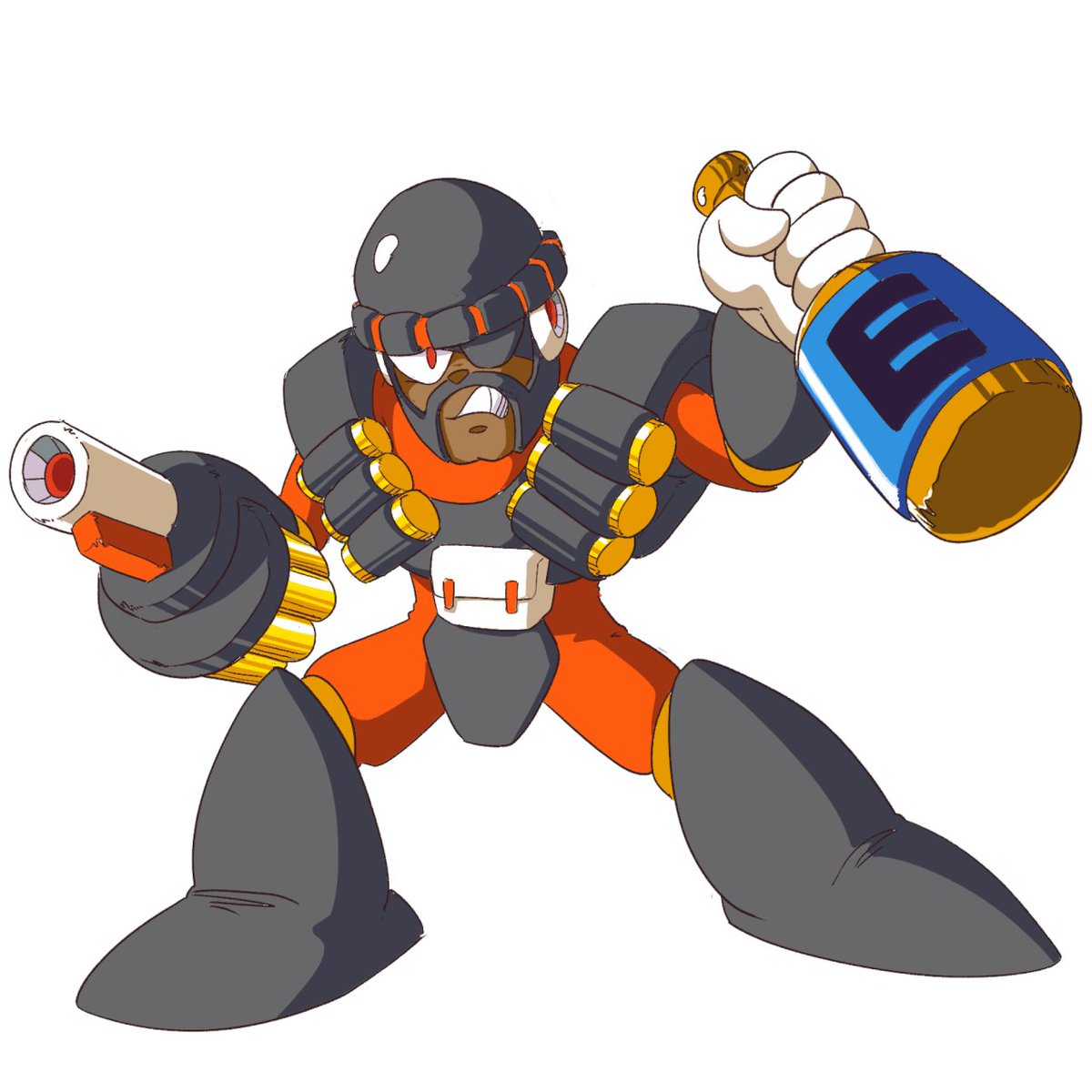 KarakatoDzo's tweet image. What makes Demo Man good? Well, he&apos;s a Team player in the Fortress construction inc with his efficient use of grenades and sticky bombs. If he could only he demonstrate professionalism at work by not constantly  filling up on the Oil.

#megaman #tf2
