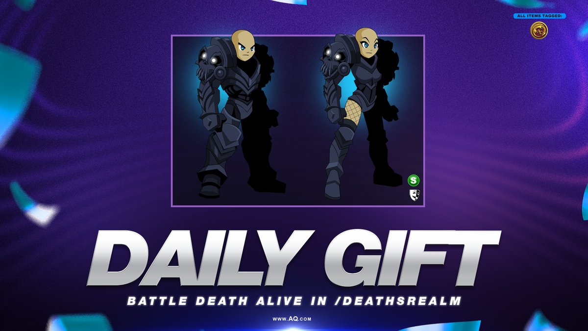 Alina_AE's tweet image. 💀Don't fear the reaper... hunt him down and prove that YOU are his master!

Today's Gift Drop: 
- Death Alive's Trophy Armor (0 AC, seasonal)
- Battle Death Alive in /deathsrealm
- Leaves November 30th
- Skull eyes match your eye color

#AQWDailyGift 
AQ.com