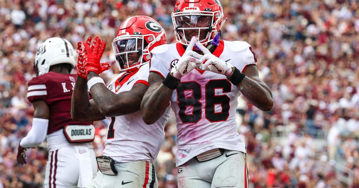 Gunner Stockton completed 18 of 29 passes for 264 yards and three touchdowns on Saturday as No. 5 Georgia blew past Mississippi State 41-21 in Starkville, Miss., in Southeastern Conference play. bit.ly/3Lt73lk Learn more at northwestgeorgianews.com linked in our bio.