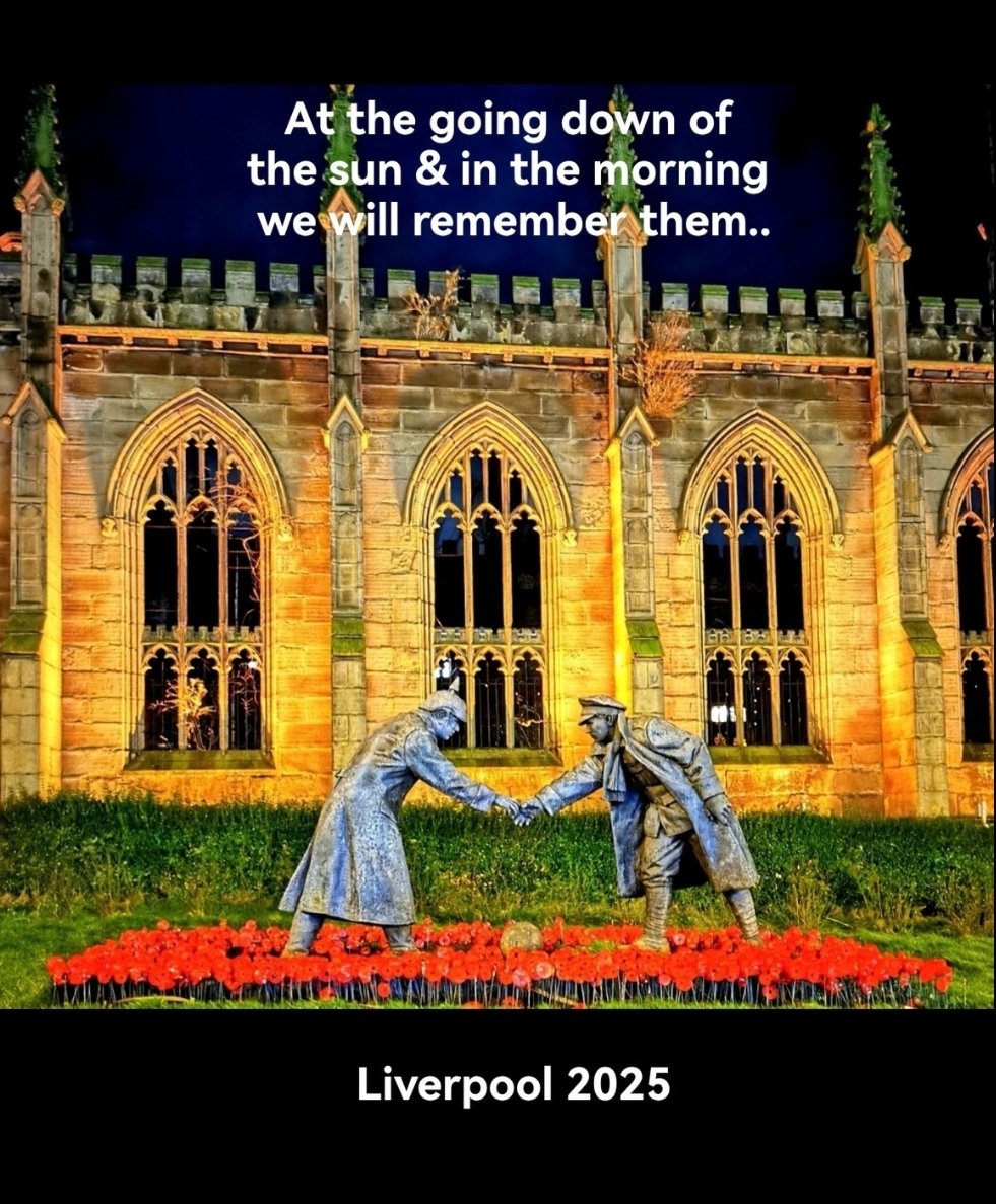 We Will Remember Them...

#MerseyHour
#Liverpool 2025

#RemembranceDay 
#LestWeForget
#NeverAgain