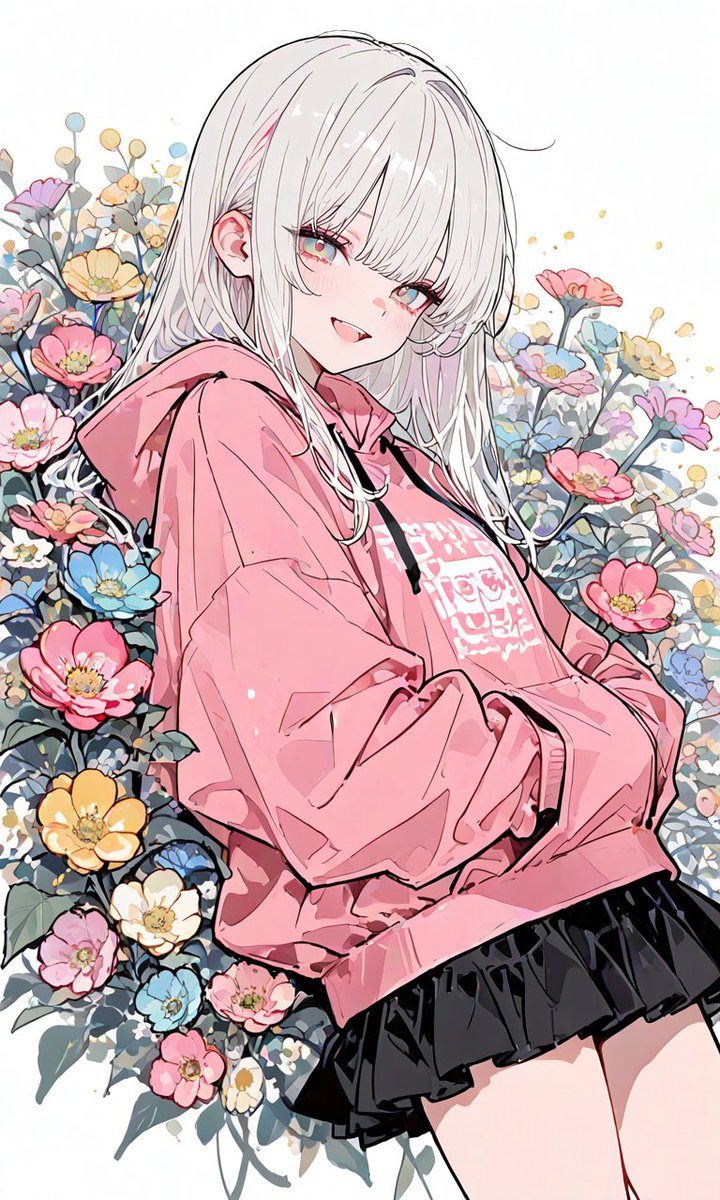 仕事だった人も休みだった人もみんなおつかれさま✨
夜はゆっくり休もうね(*´﹀`*)🌸
 #AIart