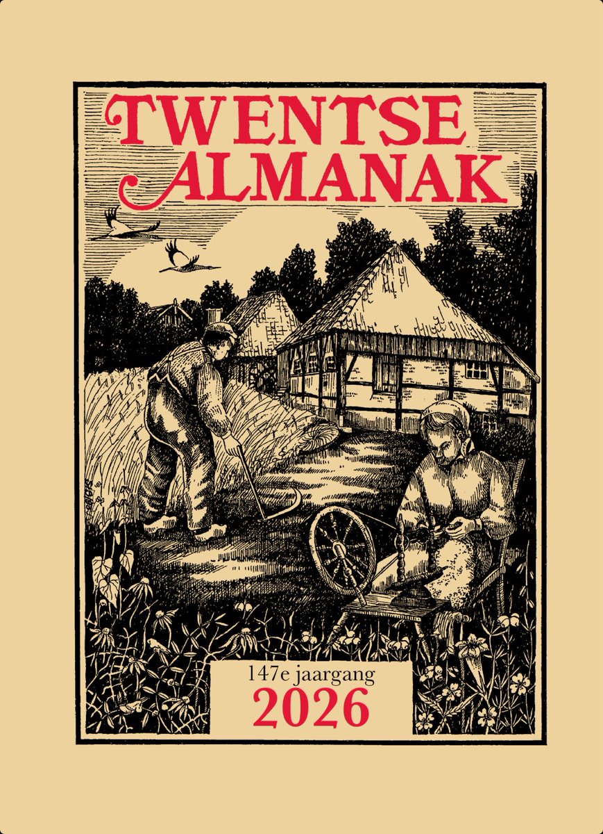 Nedersaks_uitge's tweet image. 📖✨ De Twentse Almanak 2026 is d’r! Aait verdan, dom verdan! De 147e jaargang vol verhalen, gedichten en kleurrijke prenten over Twente – van de Big Five tot Jipke &amp;amp; Jannöaken. 🌾

👉 nedersaksische-uitgeverij.nl/product/twents…

📍 Trots op Twente. Trots op traditie. #Twente #Almanak #Dialect