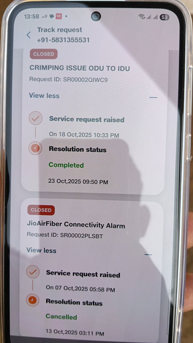 aditya94534's tweet photo. @JioCare @TRAI @_MukeshAmbani @JIOAIRFIBERIN @RelainceSupport @PMOIndia The entire country has been robbed and no one is listening. Jio Care, hi hi https://t.co/ezxVmOokKi