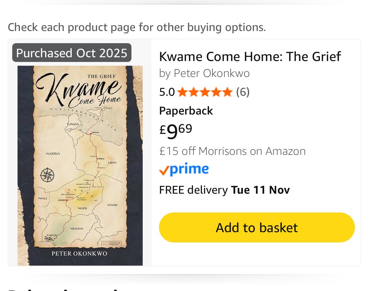 Well, it’s now 6 global rating on Amazon UK and still 4 on Amazon US, but I do believe the US will soon overtake the UK, but seem the UK is running really hard. Keep it going my lovelies.

Link: 
amazon.co.uk/Kwame-Come-Hom…
