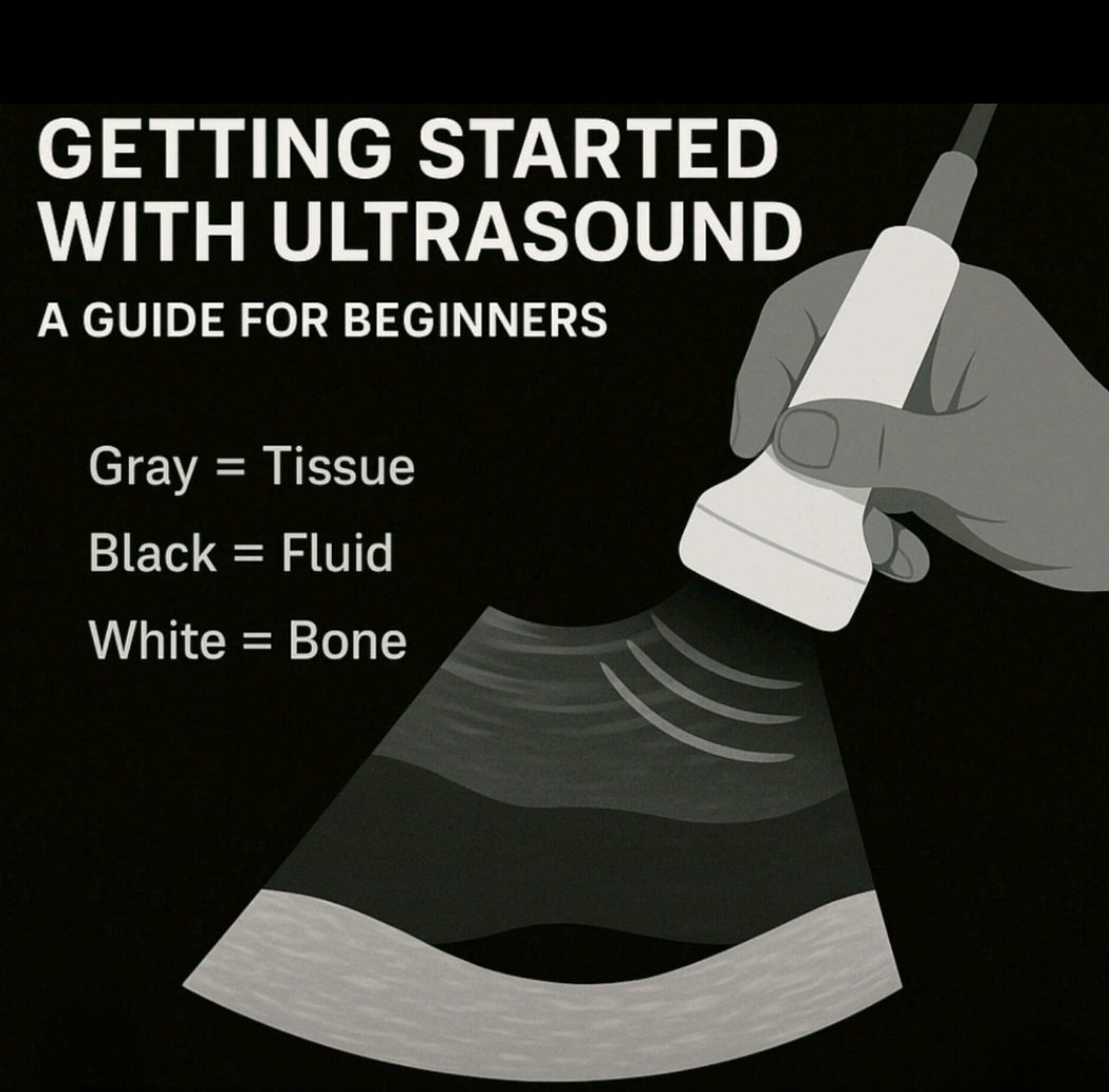 mznljrdy47597's tweet photo. Getting Started with Ultrasound 
A quick tip for beginners:
 Gray = Tissue
 Black = Fluid
 White = Bone
Understanding these basics helps you read images more confidently!

#Ultrasound #sonologist #MedicalImaging #Radiology #UltrasoundBasics #Sonographer https://t.co/gUMqCgVM7U