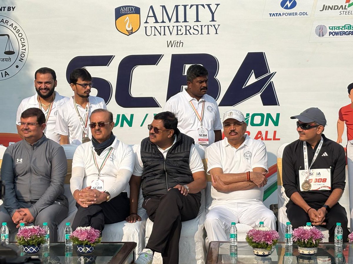 The Supreme Court Bar Association (SCBA) organized a walkathon today on, November 9, 2025, in New Delhi, to promote fitness and justice ("Justice for All"), given Air Quality Index (AQI) in Delhi is around the 400, falling into the 'severe' and 'hazardous' categories, which is