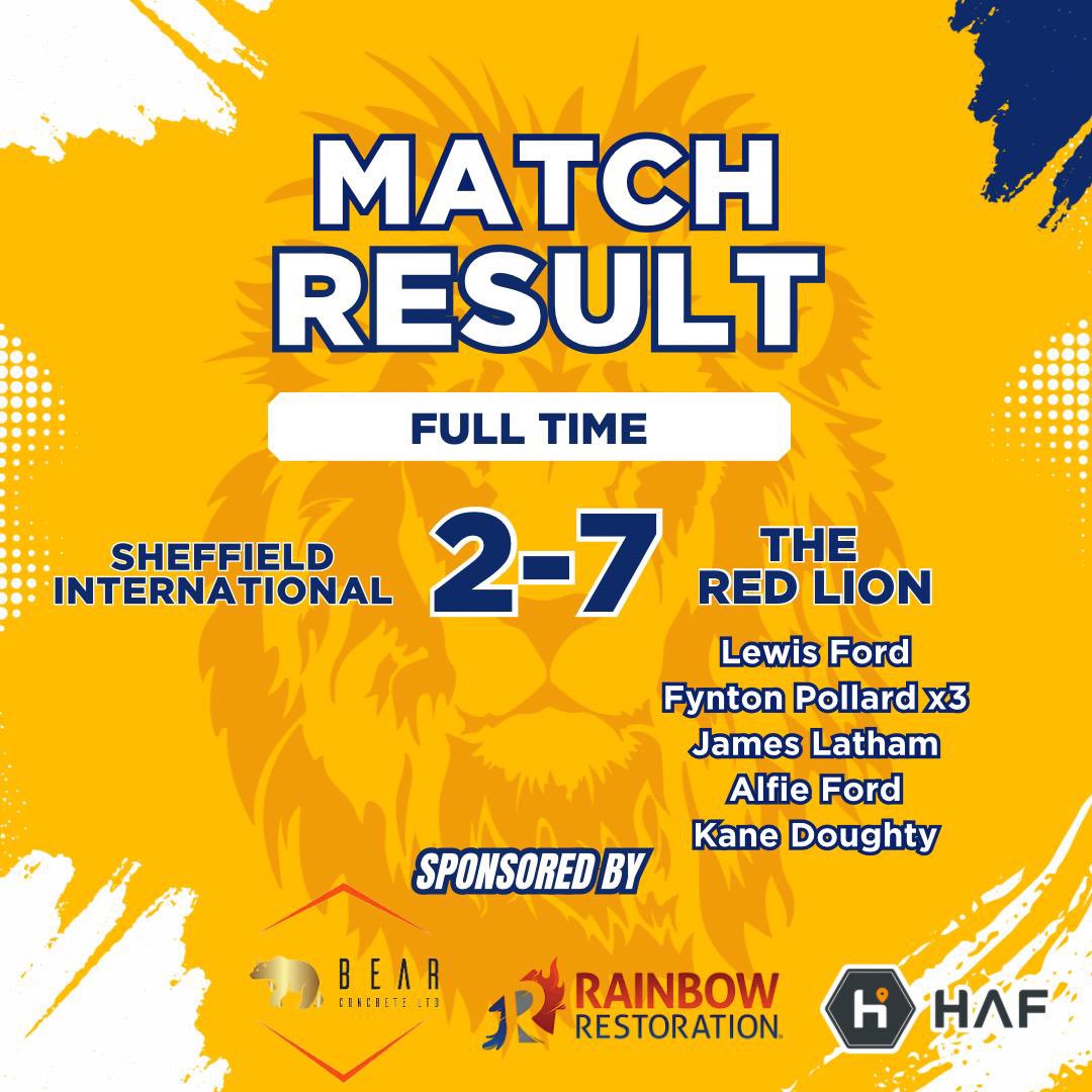 A dominant first half saw us play some of our best football in memory which took us in 4-0 at HT. 

Slight lapses in concentration to concede 2 consolations but a hammering nonetheless.

Refreshing playing on a pitch with grass on it and not our unplayable home pitch. 

BRL🔴🦁