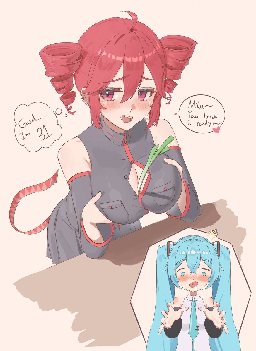 yaki_iskute's tweet image. Kinda lied about my posting time teehee but tetomiku 
#KasaneTeto #HatsuneMiku