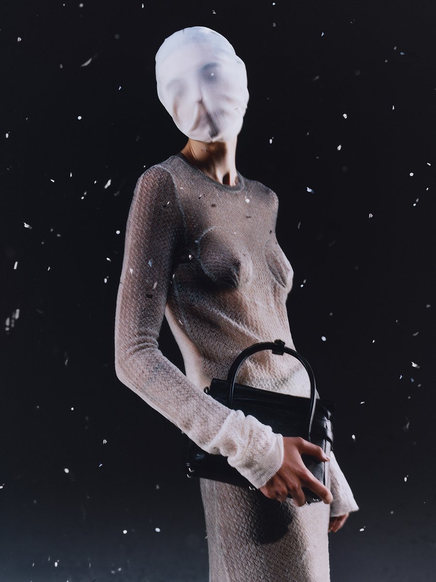 LOUNGEWEAR: For Holiday, we present loungewear as eveningwear. 

PRESSED AND FOILED: We present party dresses finished with metallic foil using a technique that fuses heat, pressure and shine.