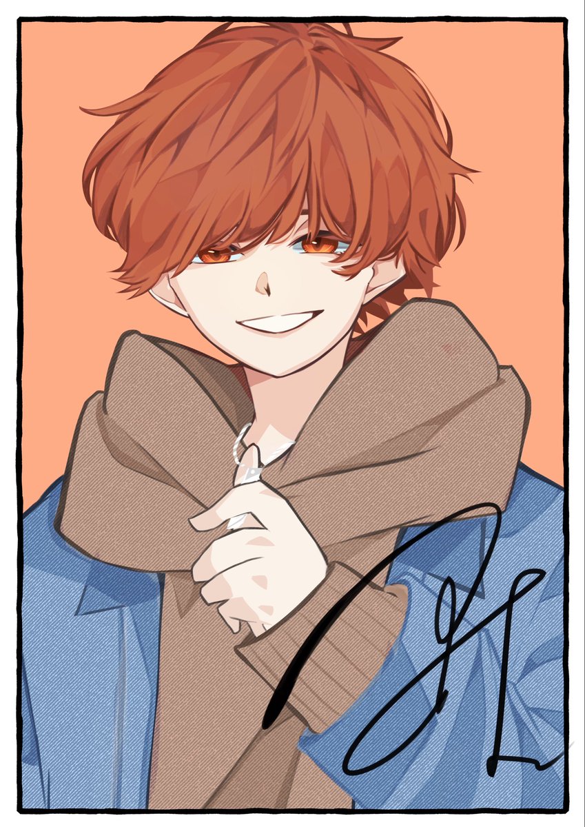 サイン入りチェキ風イラスト

#秋の創作クラスタフォロー祭り 
#絵柄が好みって人にフォローされたい
#絵描きさんフォロバ100
#創作クラスタさんと繋がりたい