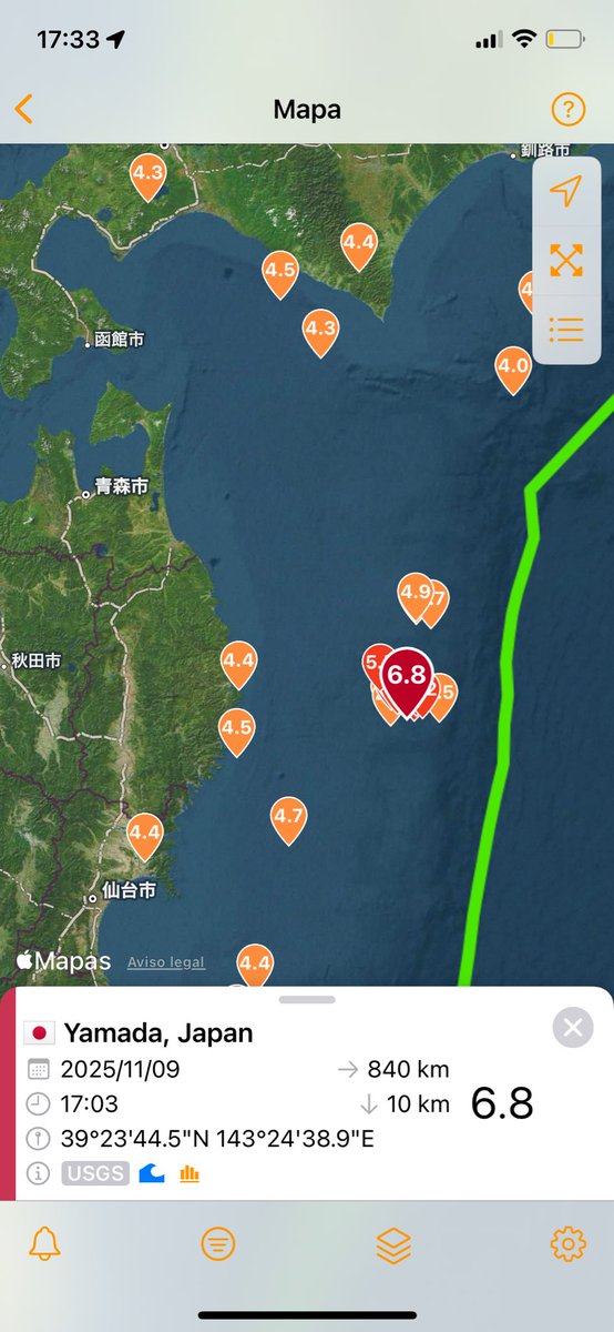 jishin_lab's tweet image. この地震、1992年の三陸ウルトラスロー地震の再来では？

だとしたらマグニチュード6以上の地震が今後も連発してもおかしくない。

今後、相当回数、連発くらいしても不思議ではない気がする。