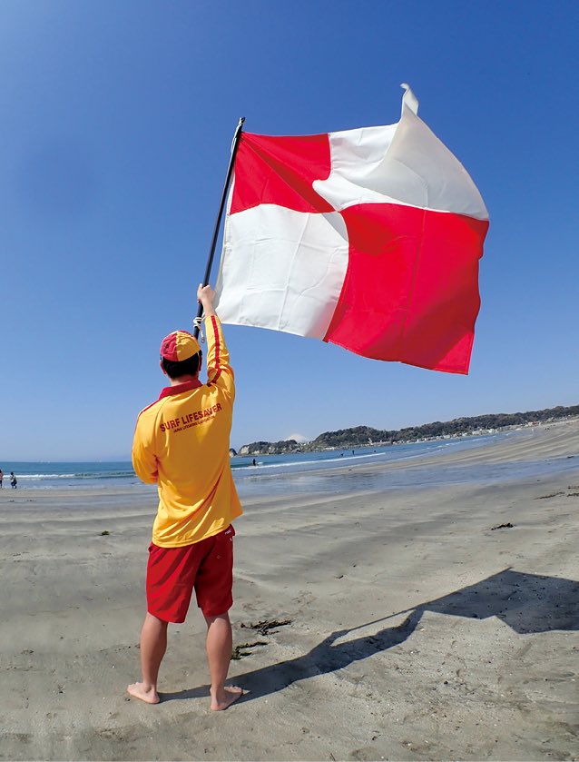 津波フラッグと言います。これを機に覚えてください！