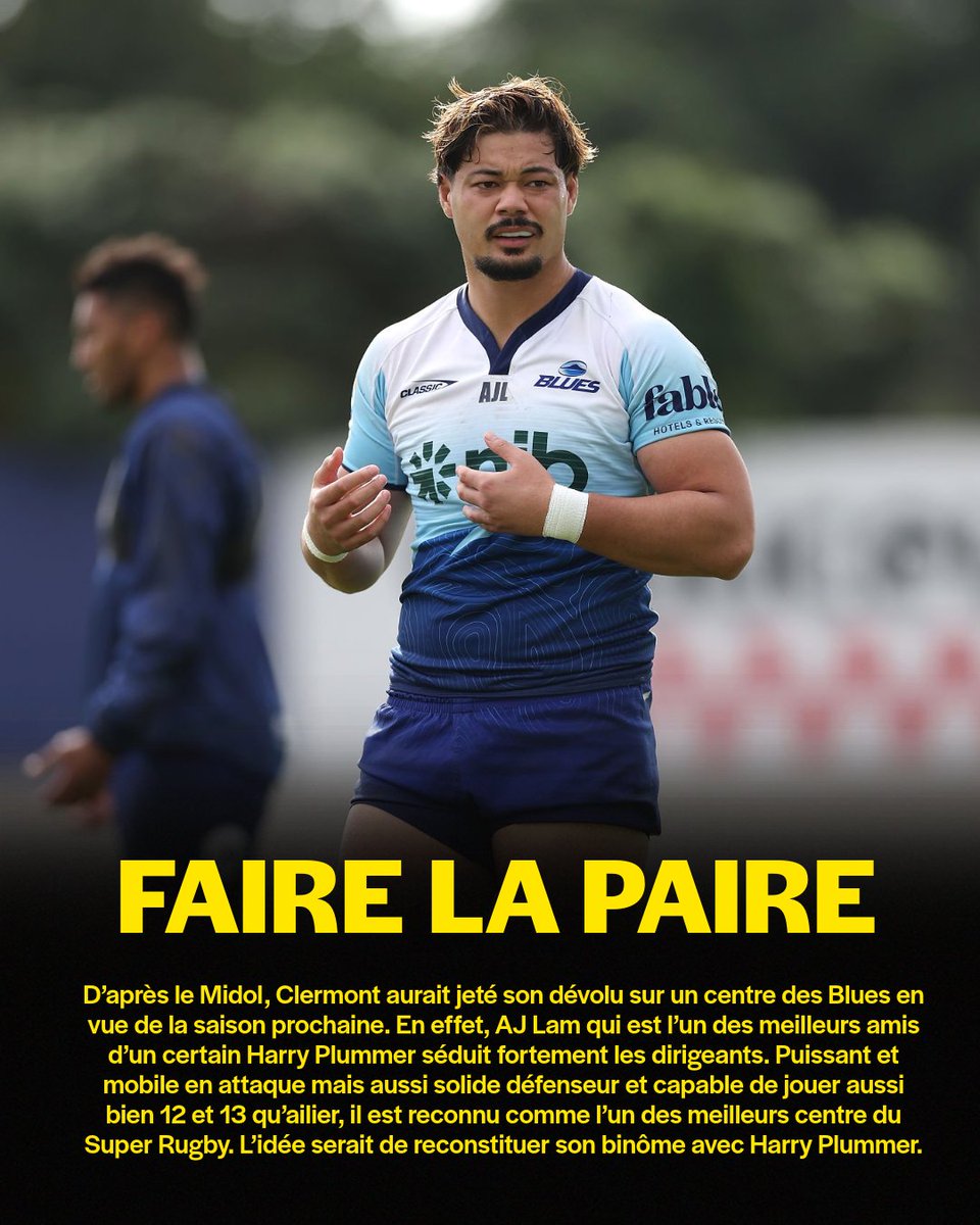 asmrugbysupport's tweet image. #INFOMIDOL 𝙇&apos;𝘼𝙎𝙈 𝙖 𝙛𝙤𝙣𝙙 𝙨𝙪𝙧 𝙇𝙖𝙢 🇳🇿

Clermont avance sur le dossier du très côté AJ Lam 👀🔵⚫️

#asm #rugby #yellowarmy