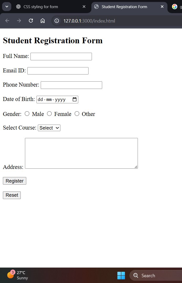 rawaniruchi's tweet image. Created this registration form using html and added css using chatgpt. On my way to create more basic projects using html!
#CodeNewbie #WebDevelopment #HTML5 #CSS3 #DevCommunity