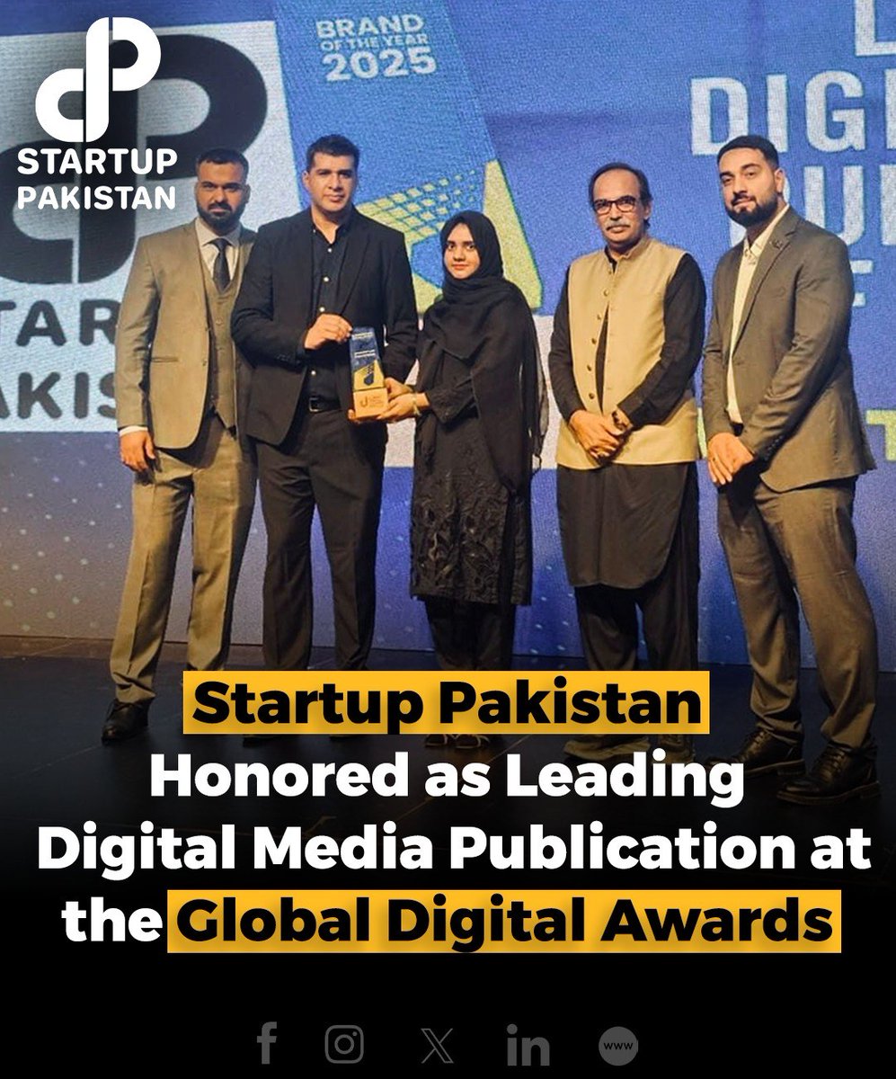 PakStartup's tweet image. Startup Pakistan has been recognized at the Global Digital Awards in the category of Leading Digital Media Publication in Pakistan. 

Website: globaldigitalawards.co.uk

#StartupPakistan #DigitalAward #GlobalRecognition #DigitalMedia #ProudMoment #YouthEmpowerment
