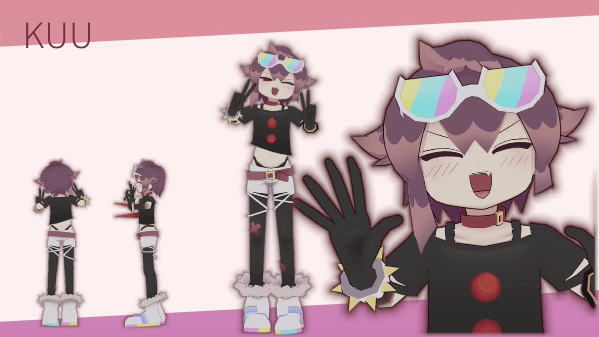 mpu3_3shim's tweet image. 良い感じにできたのでコッチにも載せちゃお😎
かなり久々にOCのVRCモデルを作りました✌️表情もむだに27種くらいあります　ﾀﾉｼｰ
#VRChat